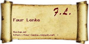 Faur Lenke névjegykártya